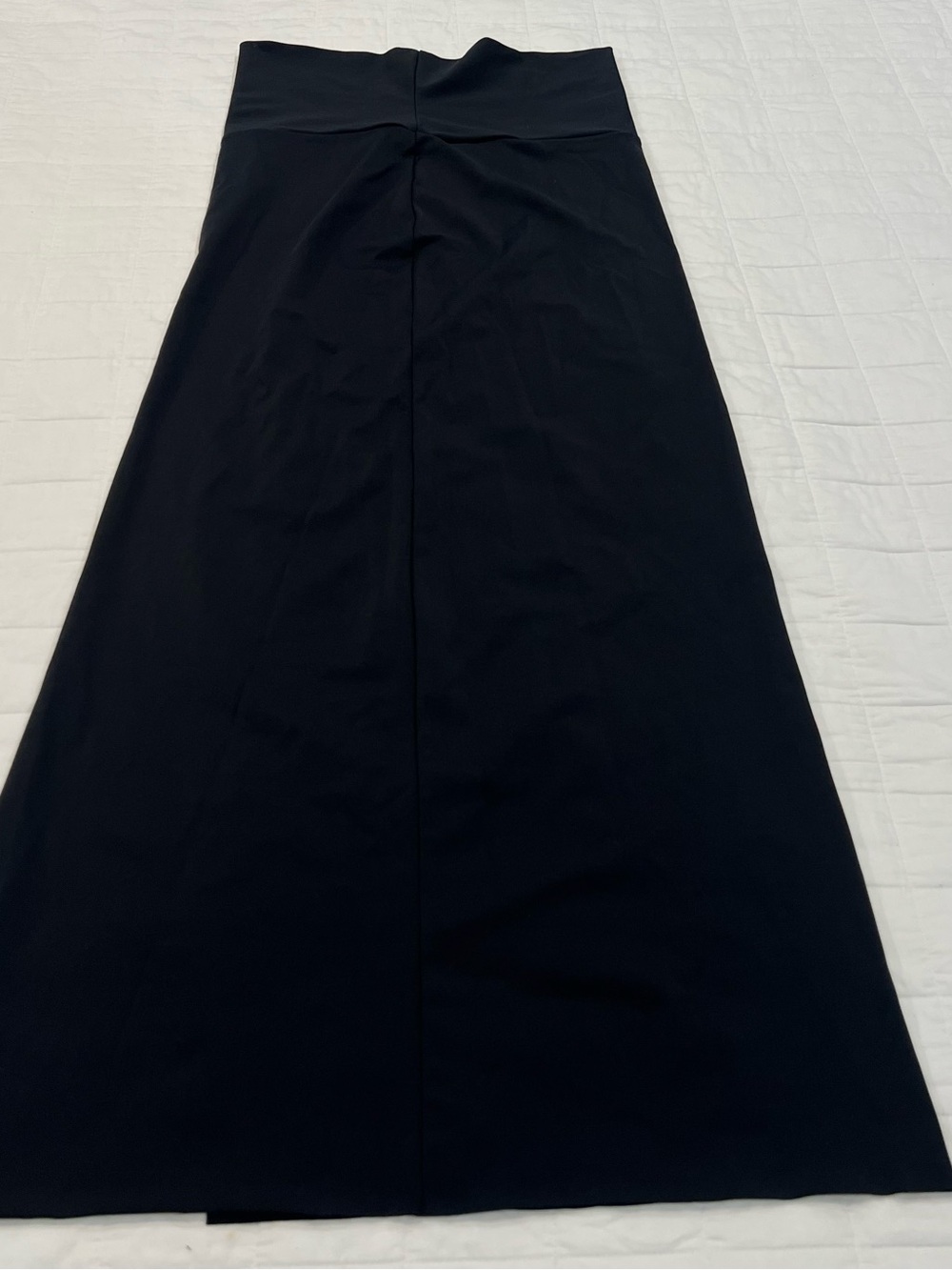 SKIMS Black Maxi A-Line Skirt with High Waist